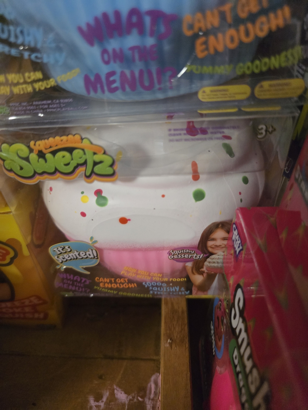 Squeeze Sweetz Jumbo Cupcake - White with Pink Accent